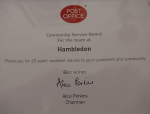 post office award