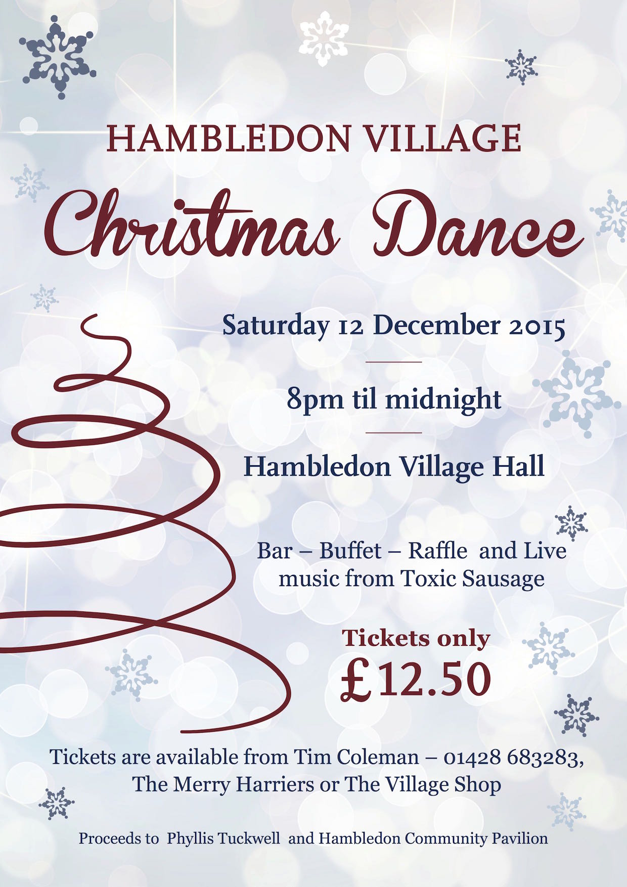 2015 Hambledon Christmas Dance POSTER half size